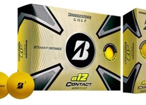 Bridgestone E12 Contact Matte Yellow 3 Golf Ball 3113591