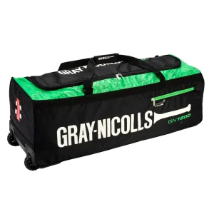 Gray Nicolls GN1200 Wheel Bag - Black/Green 26157